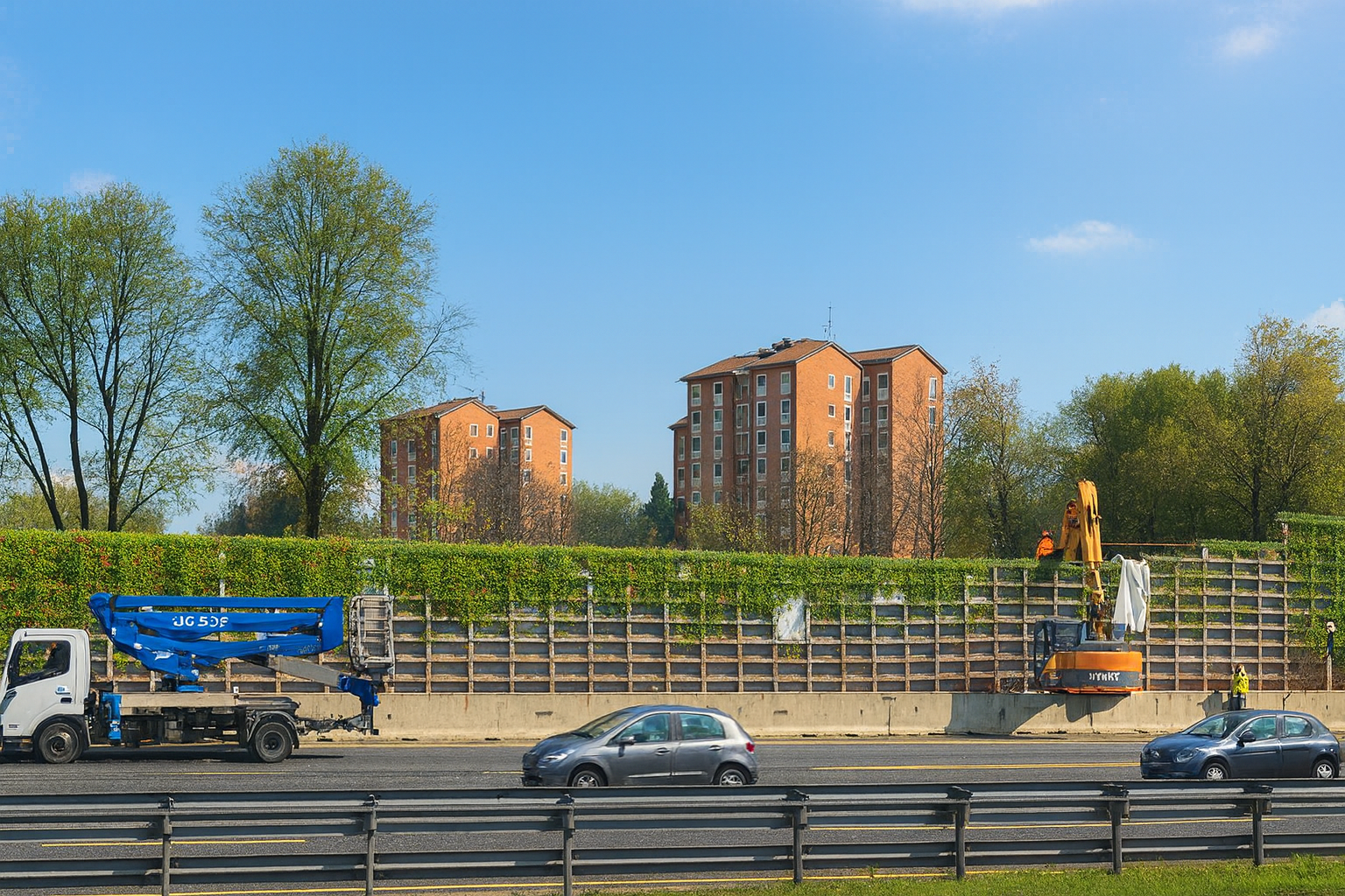 Barriera antirumore con parete vegetale - vista 2